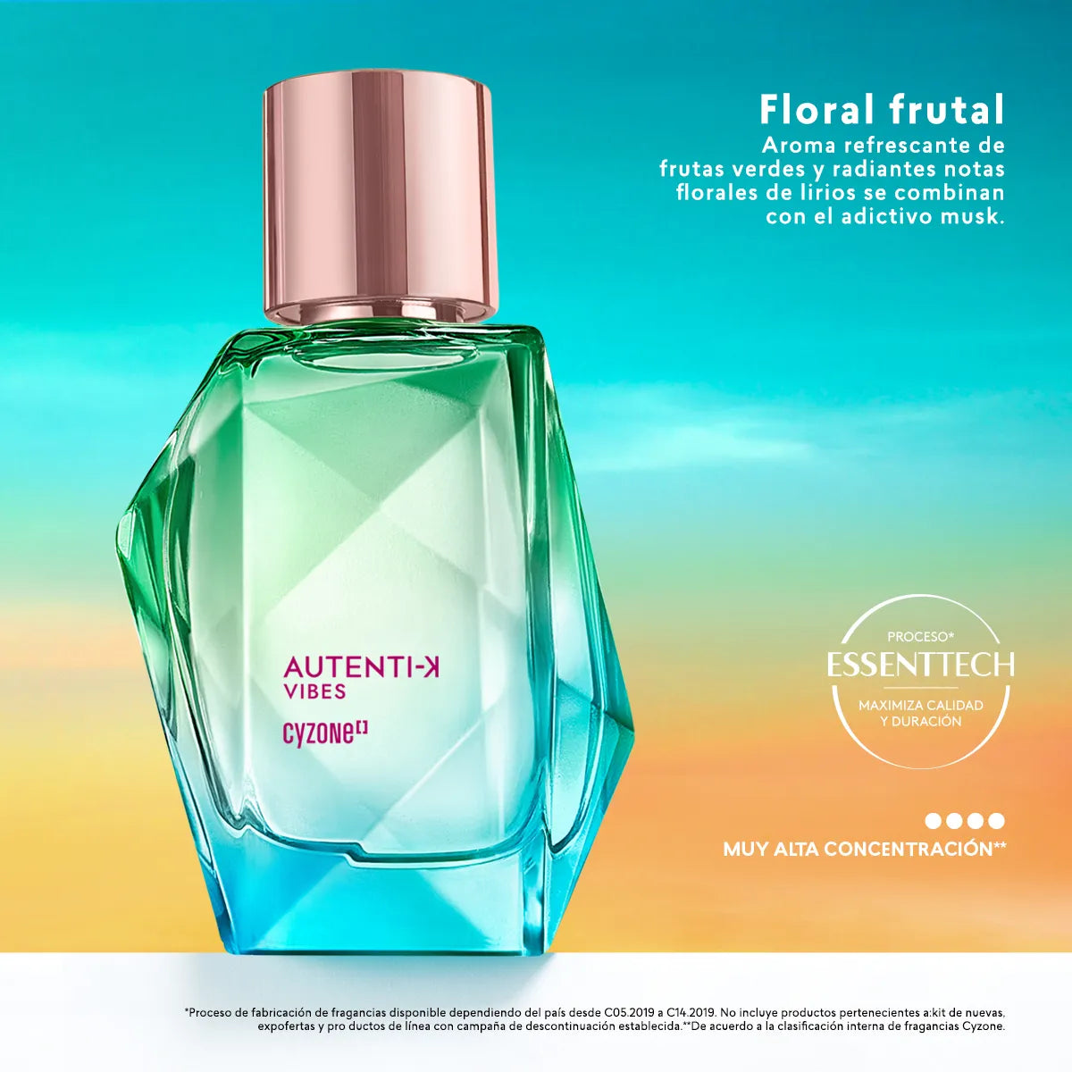 Perfume de mujer Autentik Vibes, 45 ml
