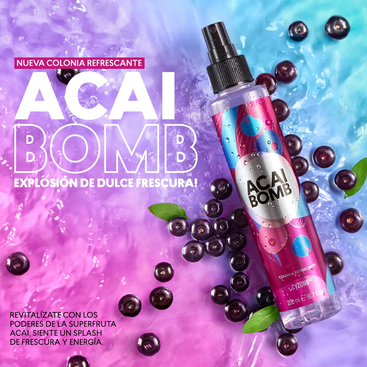 Agua De Colonia Acai Bomb 200 ml