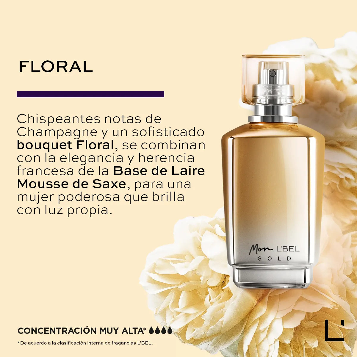 Perfume para mujer Mon L'BEL Gold 40 ml