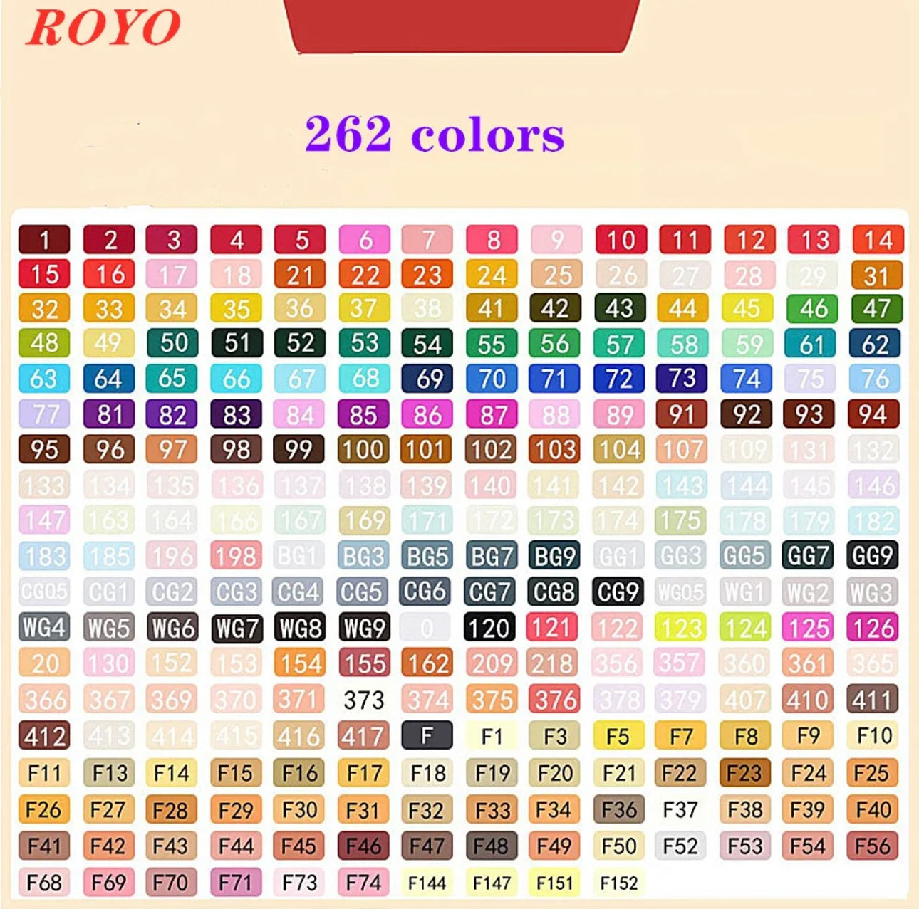 ROTULADORES DOBLE PUNTA DE 262 COLORES