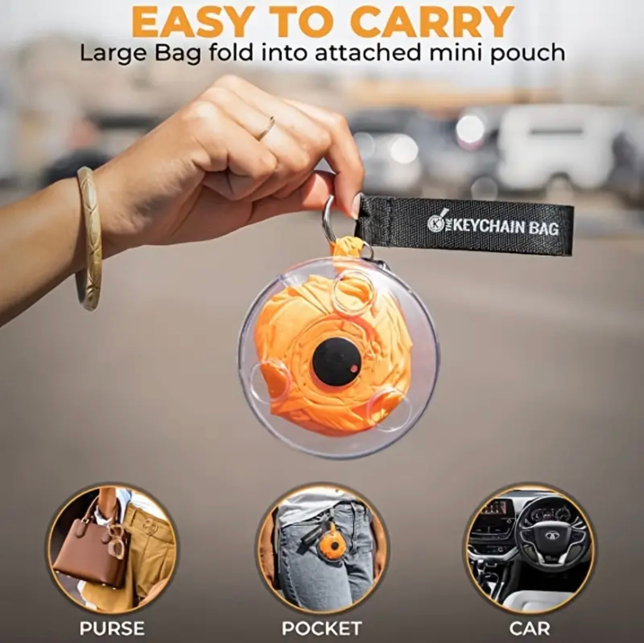 Bolsas de compras Plegables, Enrollables y Reutilizables